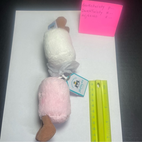 BNWT JELLYCAT I AM AMUSEABLE PAIR OF MARSHMALLOWS BAG CHARM KEYCHAIN - Picture 6 of 13